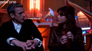 The Doctor asks Clara, "Am I a good man?" - Doctor Who Season 8 Photo courtesy BBC One